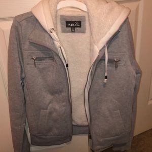 Rue 21, M, Gray and White Hoodie